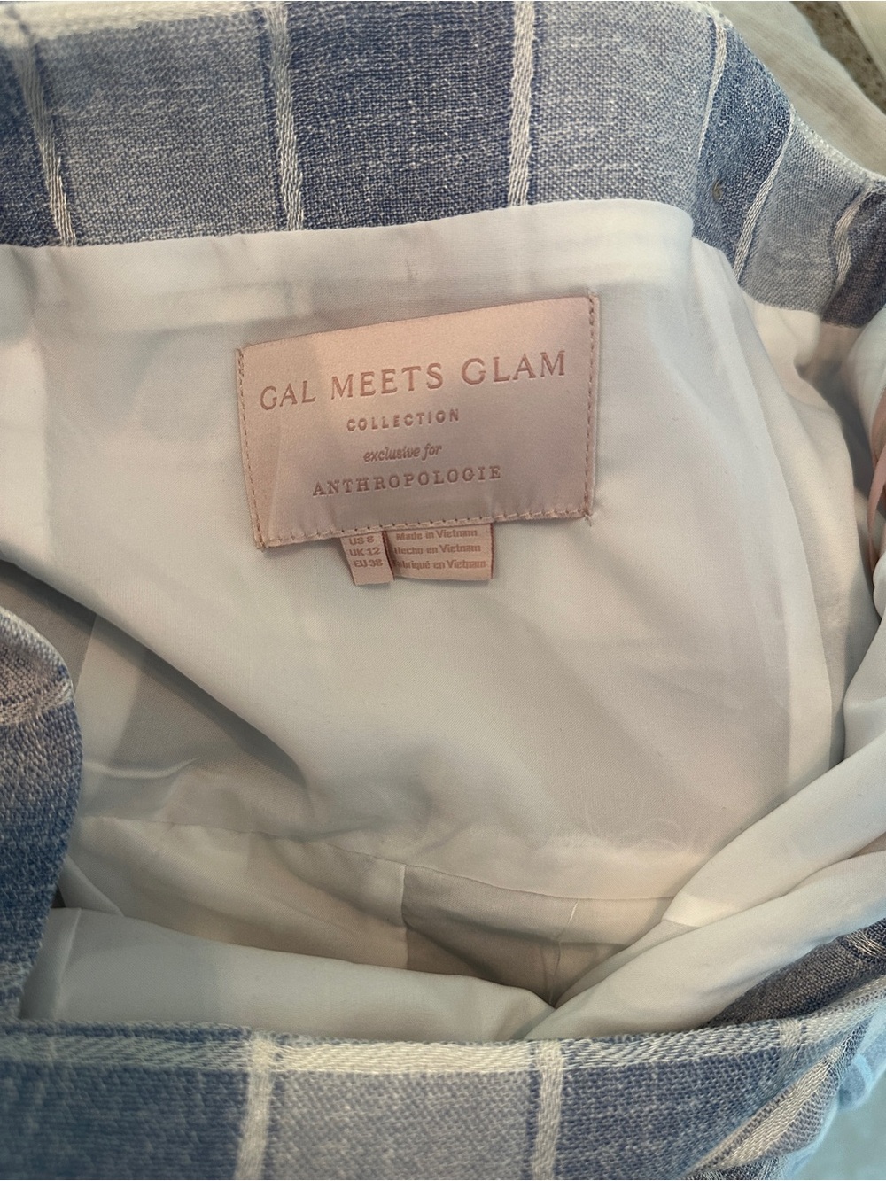 Gal Meets Glam Nikki Gingham Dress sz 8 - Picture 6 of 6